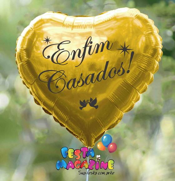 Balão Dourado 20 Enfim Casados!