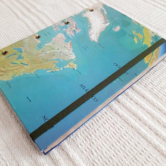 Agenda, Diário ou Caderno Mapas América | Pronta Entrega