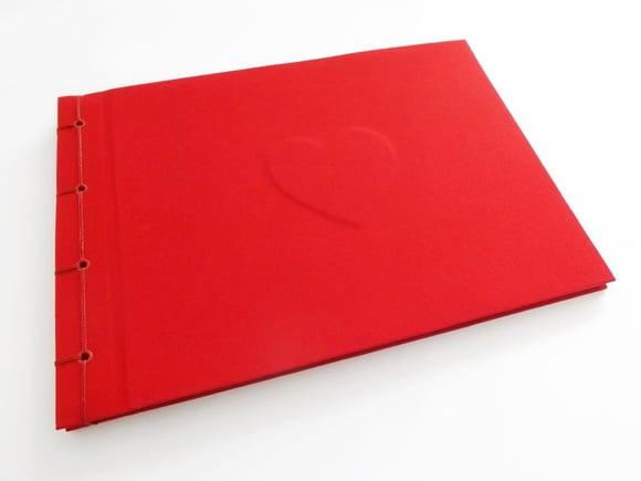Álbum de fotos 20x30 cm com coração