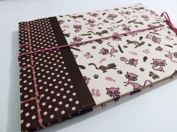 Álbum de fotos 20x30 cm com folhas kraft