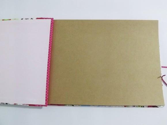 Álbum de fotos 20x30 cm com folhas kraft