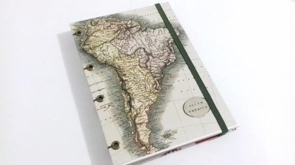 Diário de Viagem Mapa Antigo América do Sul