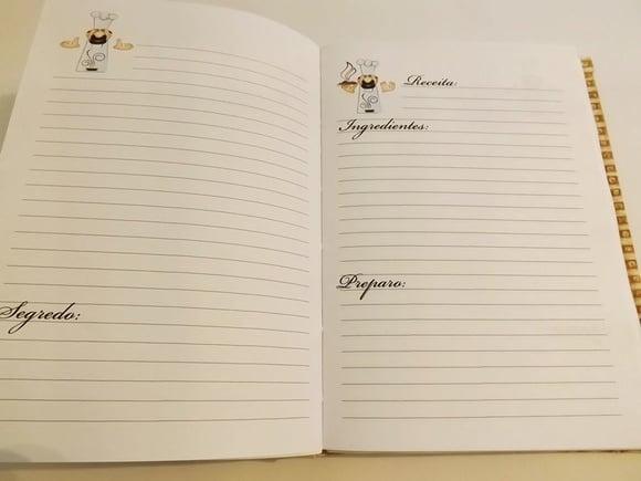 Livro / Caderno de Receitas Cozinheiro