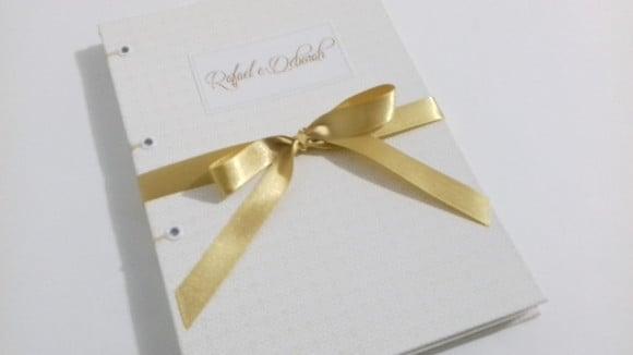 Livro de Assinatura - Festas Bege