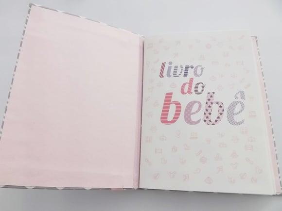 Livro/Diário do bebê chevron menina