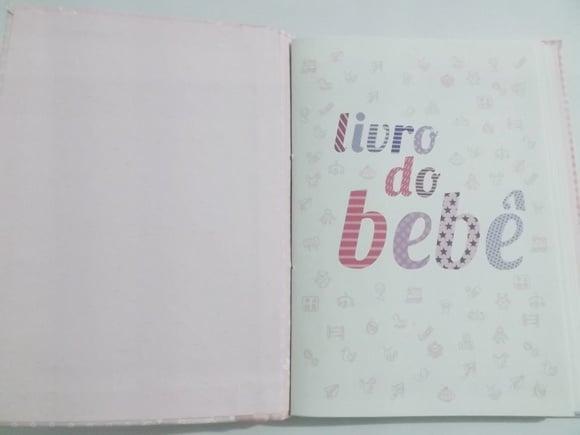 Livro/Diário do bebê rosa coroa menina
