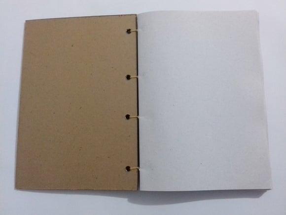 Agenda artesanal rústica com imagem