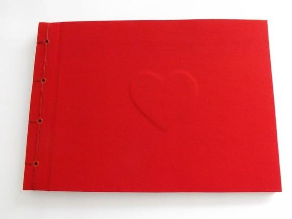 Álbum de fotos 20x30 cm com coração