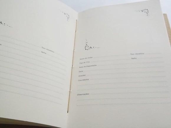 Livro do Vinho para Rótulos e Anotações