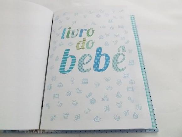 Livro/Diário do bebê azul para menino