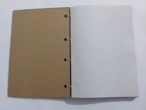 Agenda artesanal rústica com imagem