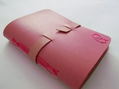 Agenda personalizada recouro rosa