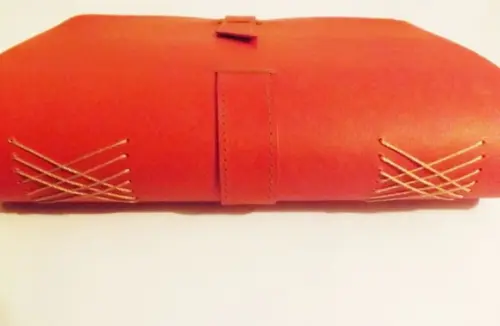 Agenda/caderno em recouro vermelho