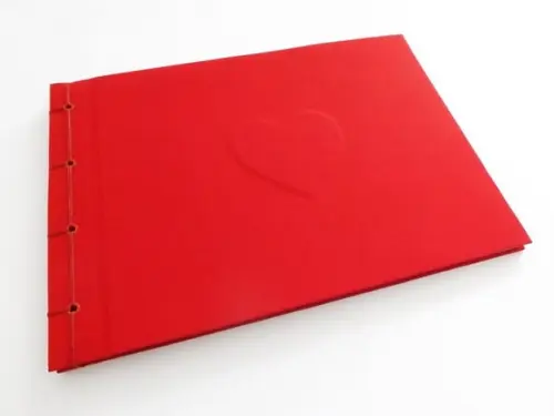 Álbum de fotos 20x30 cm com coração