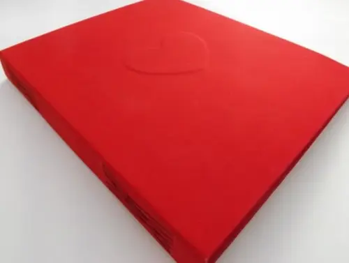 Álbum de fotos 25 x 21 vermelho coração