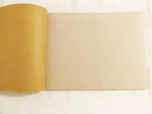 Álbum de fotos com folhas kraft e seda