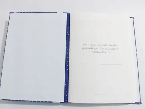Diário de Gravidez Azul Royal Tema Coroa