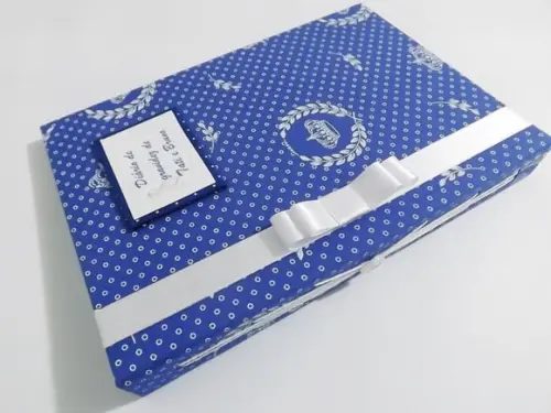 Diário de Gravidez Azul Royal Tema Coroa