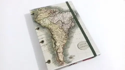 Diário de Viagem Mapa Antigo América do Sul