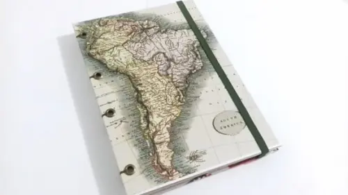 Diário de Viagem Mapa Antigo América do Sul