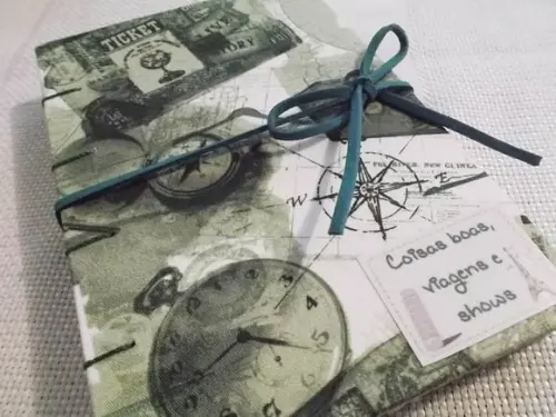 Diário de Viagem Tamanho de Bolso Verde