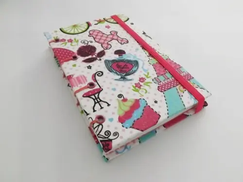 Diário ou Caderno de Bolso com Elástico Paris Rosa