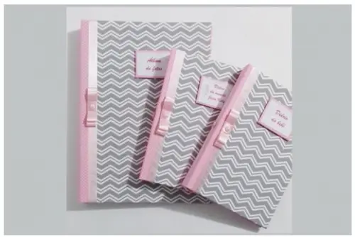 Kit com Livro, Diário e Álbum do Bebê