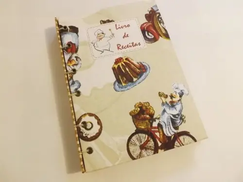Livro / Caderno de Receitas Cozinheiro