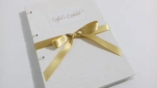 Livro de Assinatura - Festas Bege