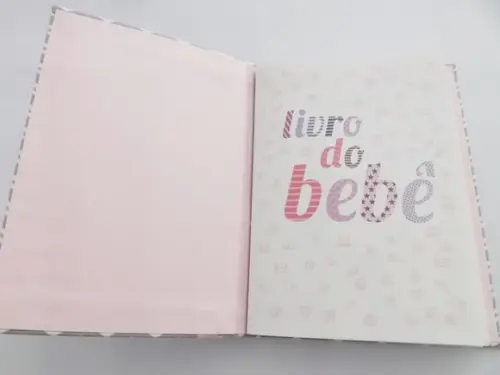 Livro/Diário do bebê chevron menina