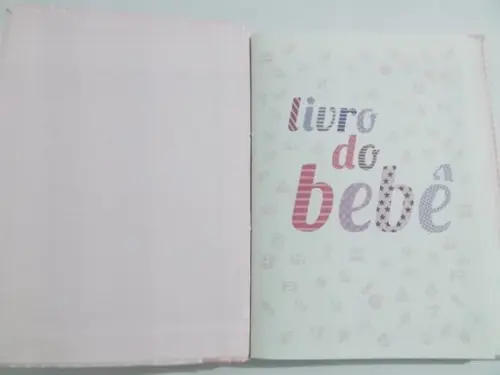 Livro/Diário do bebê rosa coroa menina