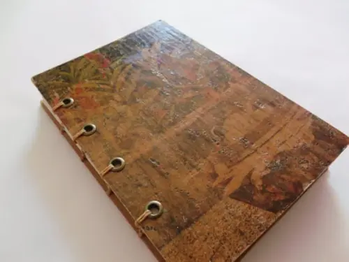 Agenda de bolso artesanal em papel couro