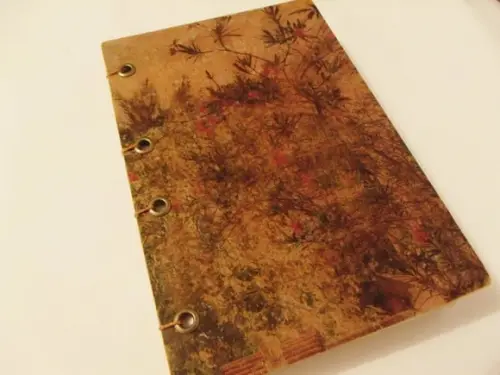 Agenda de bolso artesanal em papel couro