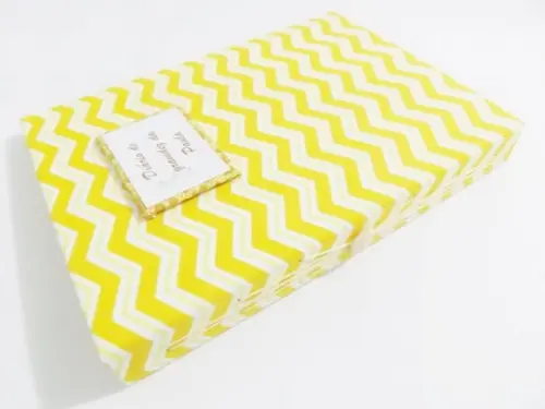 Diário de gravidez amarelo chevron