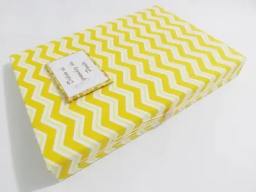 Diário de gravidez chevron amarelo