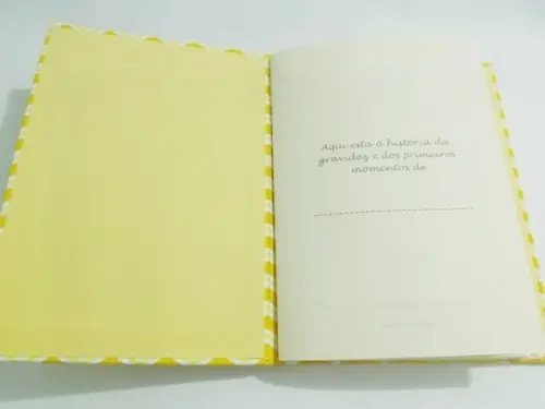 Diário de gravidez chevron amarelo