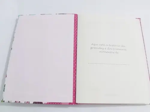 Diário de gravidez rosa menina Paris