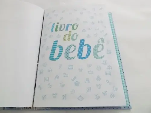 Livro/Diário do bebê azul para menino