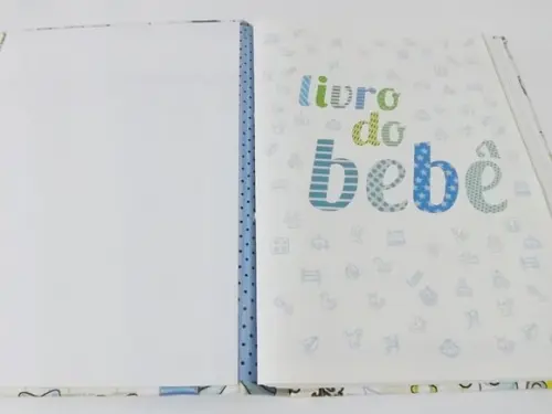Livro/Diário do bebê azul ursinho