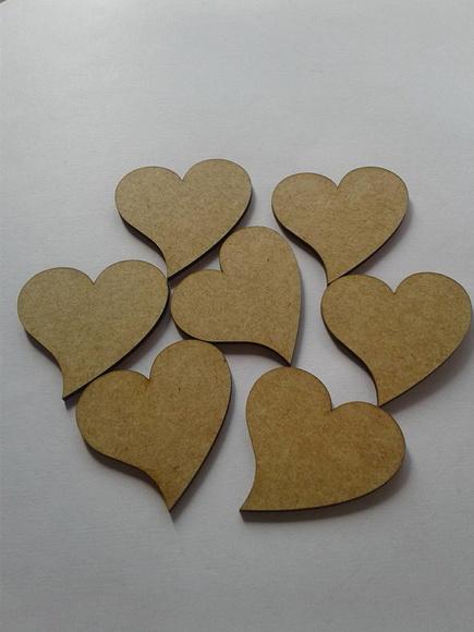 APLIQUE CORAÇÃO MDF 6cm.
