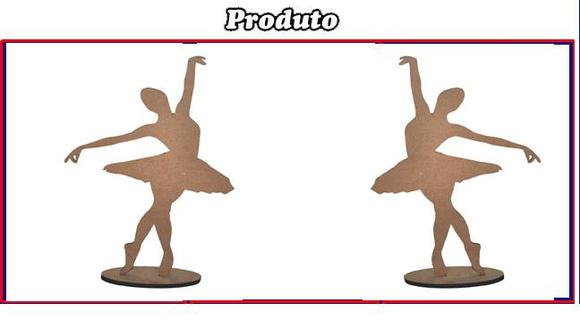 Bailarina 25cm com Base em mdf