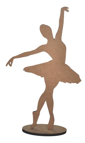 Bailarina 25cm com Base em mdf