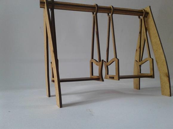 Balanço decoração 2 cadeiras MDF