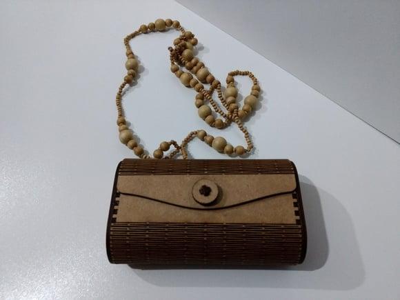 Bolsa/carteira em mdf