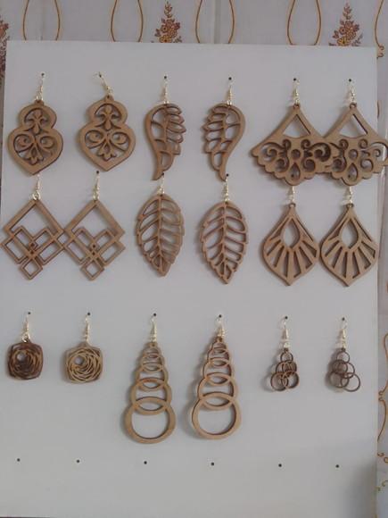 Brinco em mdf Cru (atacado)