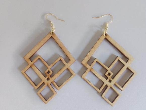 Brinco em mdf Cru (atacado)