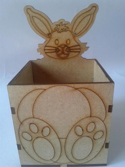 Caixa Cabeça Coelho mdf 14cm