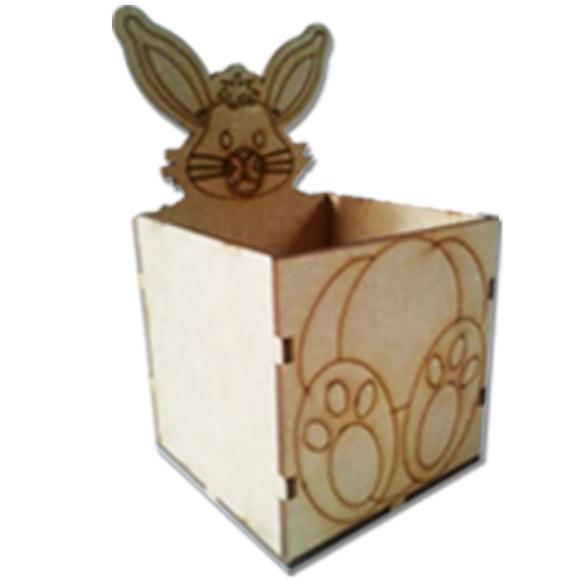 Caixa Cabeça Coelho mdf 14cm