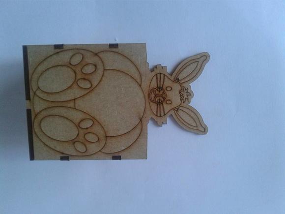 Caixa Cabeça Coelho mdf 14cm