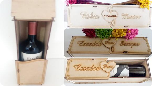Caixa de Vinho em mdf para Casamento Festas 15 Anos